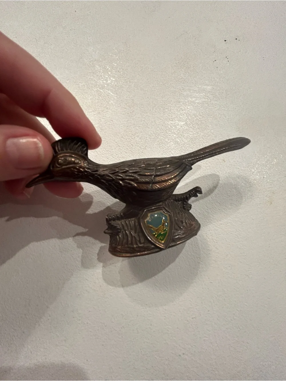 Vintage Bronze Tone Metal Roadrunner New Mexico Souvenir - Picture 6 of 10
